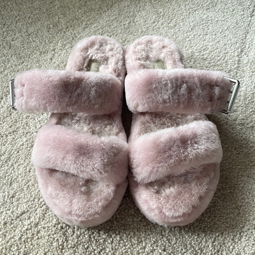 Ugg Fuzz Yeah Pink Slides - image 1